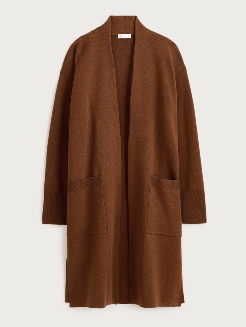 J. Crew | Sweater | J. Crew Long Sweater Blazer Side Slits in Heather Walnut